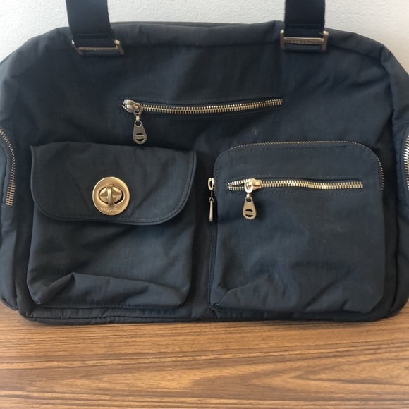 Baggallini Black Gold International Laptop Tote Bag - Picture 2 of 12